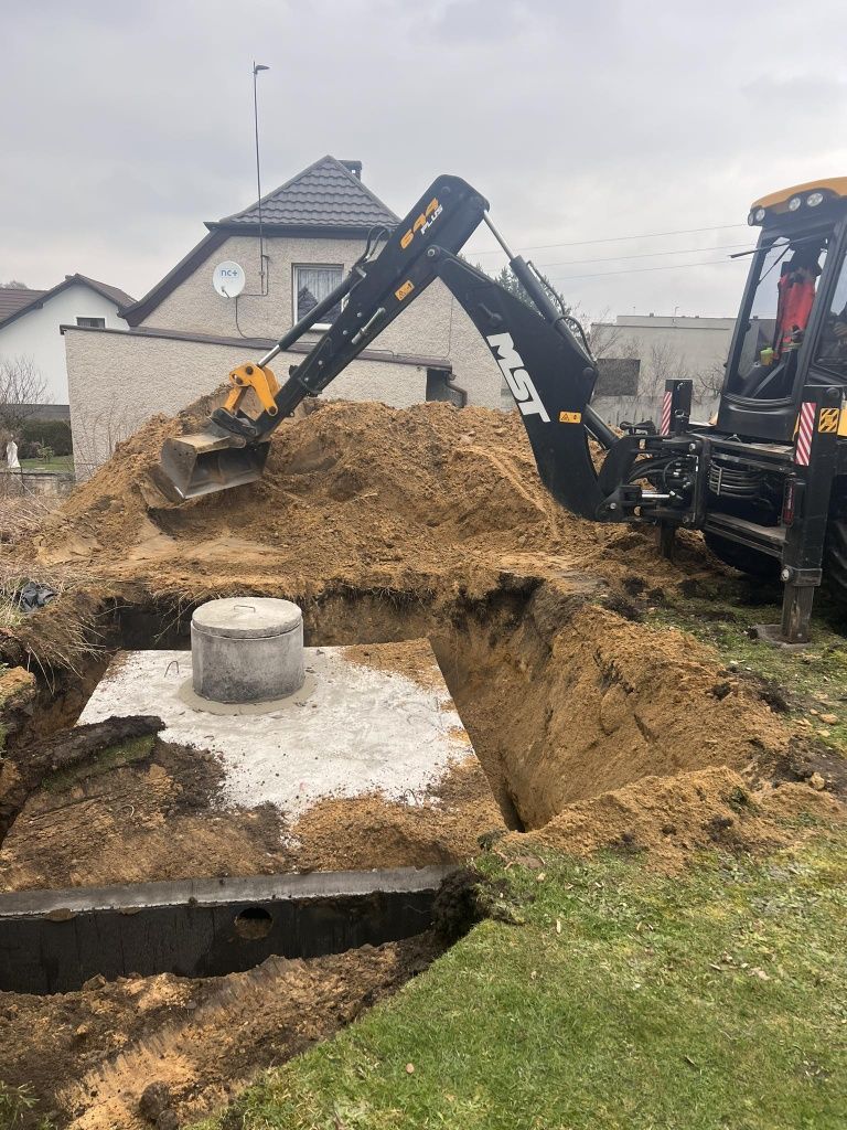 Usługi koparko ładowarką i minikoparką Rybnik okolice koparka  wykopy