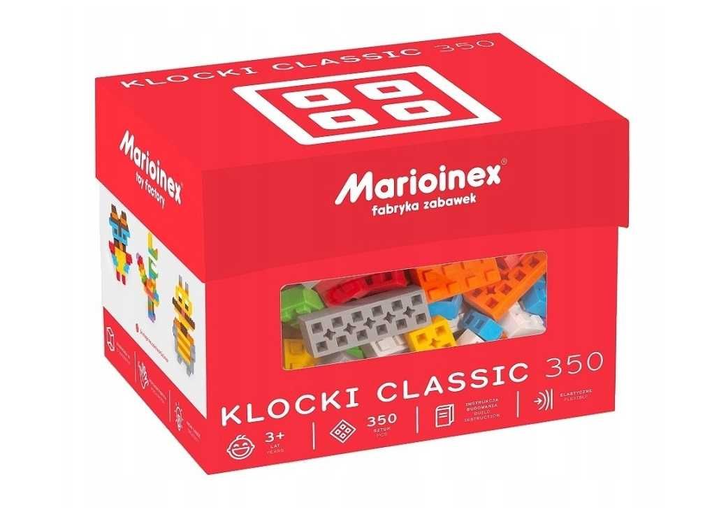 MARIOINEX klocki KONSTRUKCYJNE wafle CLASSIC 350 elementów 902844