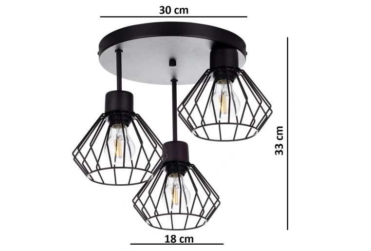 LAMPA Wisząca Sufitowa Żyrandol BRYLANT Loft Drut OKAZJA!!