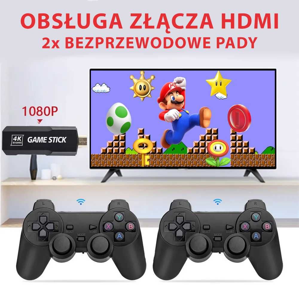 Bezprzewodowa Konsola Retro 30000 GIER TV GRA Telewizyjna HDMI 2 PADY