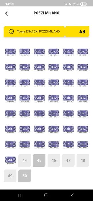 Znaczki do sklepu Stokrotka Pozzi Milano