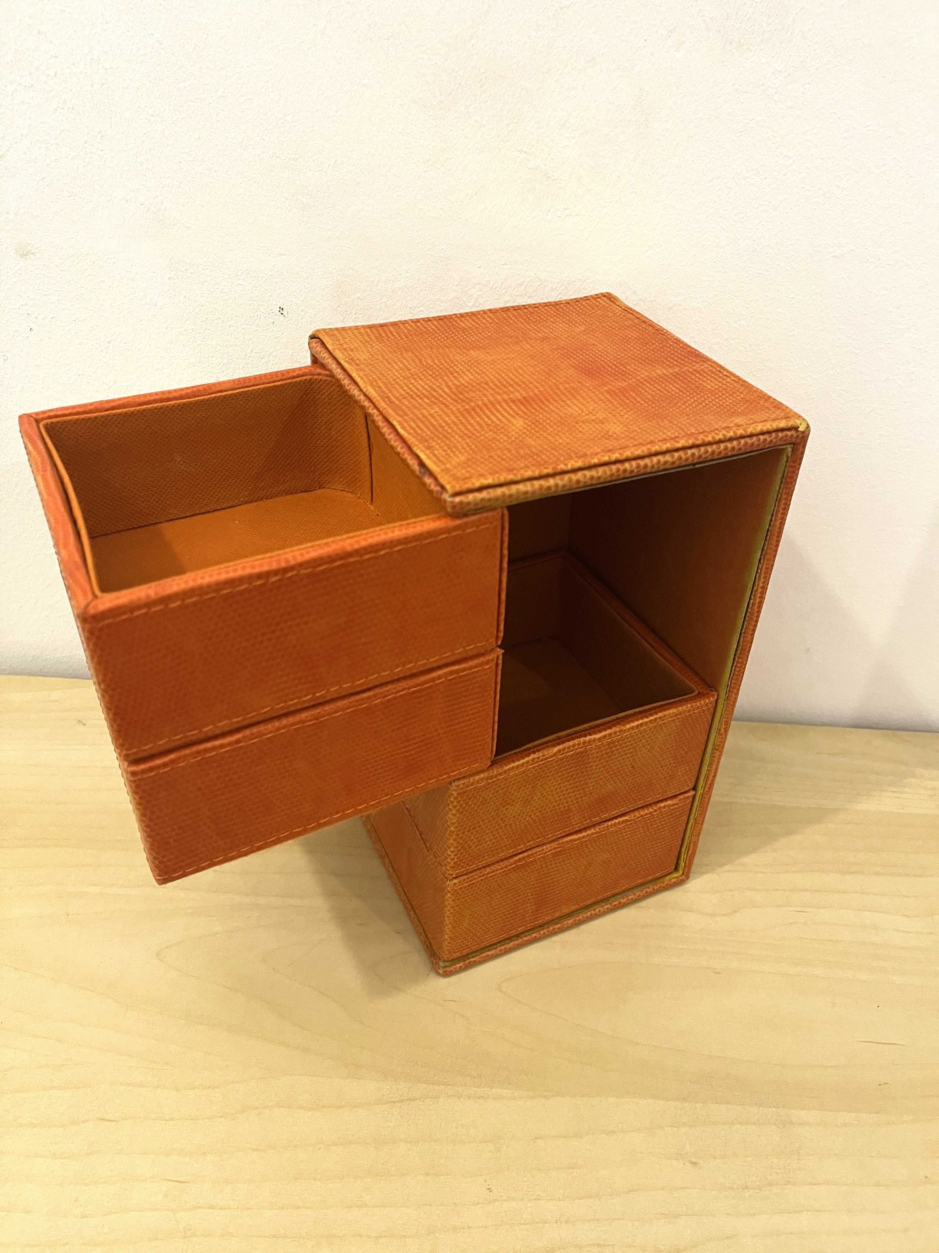 Porta-Joias Cor-de-Laranja com 4 gavetas