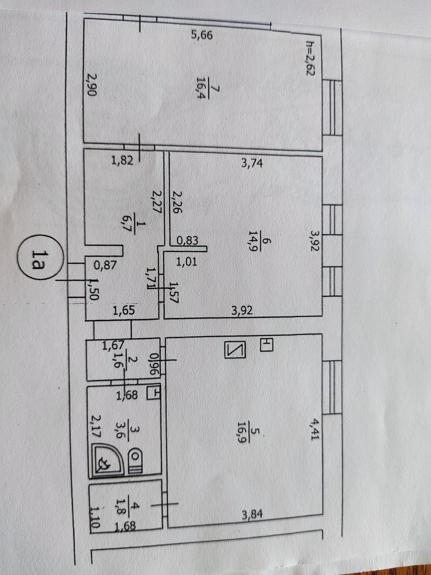 Квартира 2 кімнати 62 м2