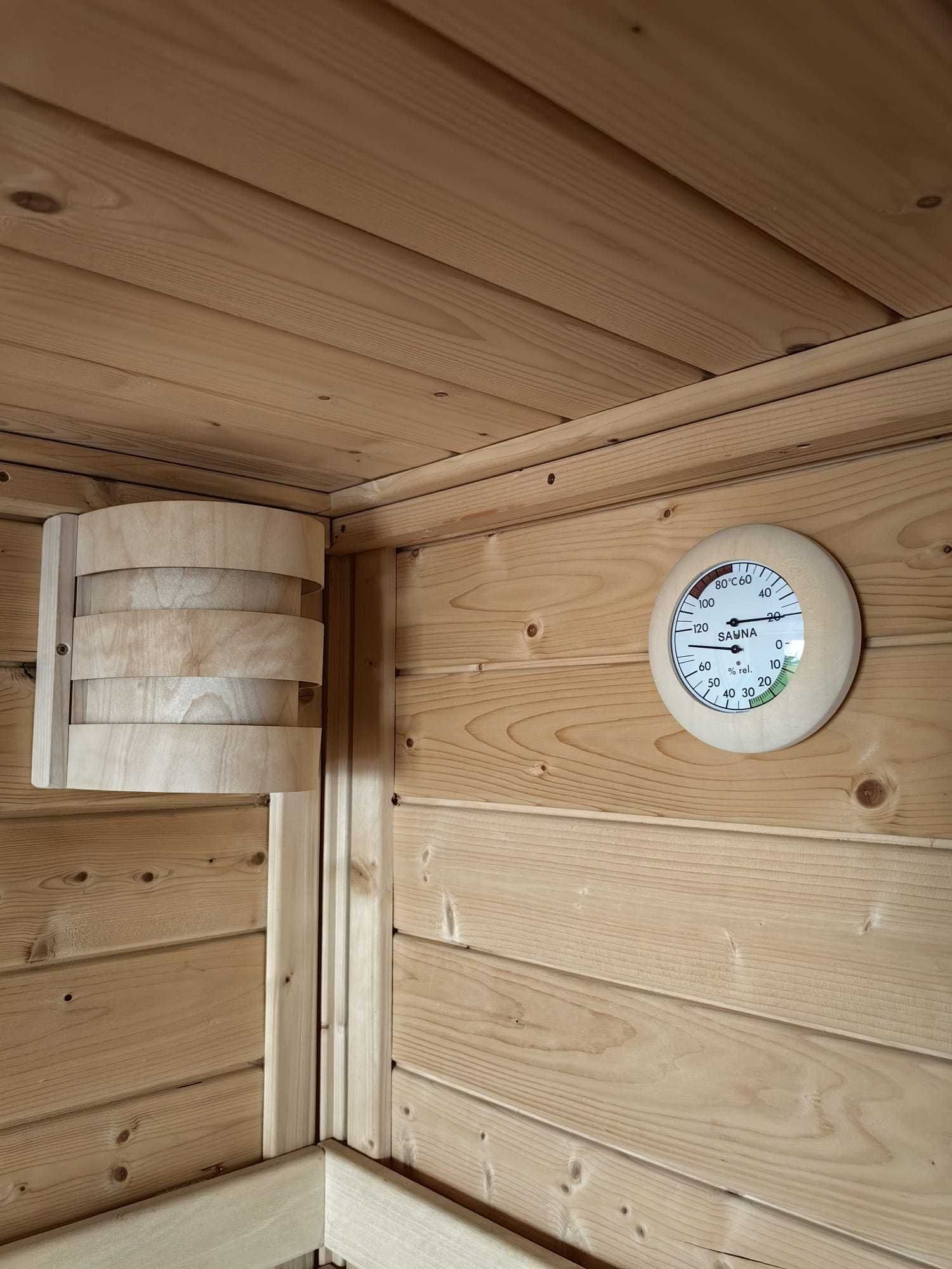 Sauna fińska SUCHA DUŻA kabina drewniana sauna 8 kW 6-8 os + Sterownik