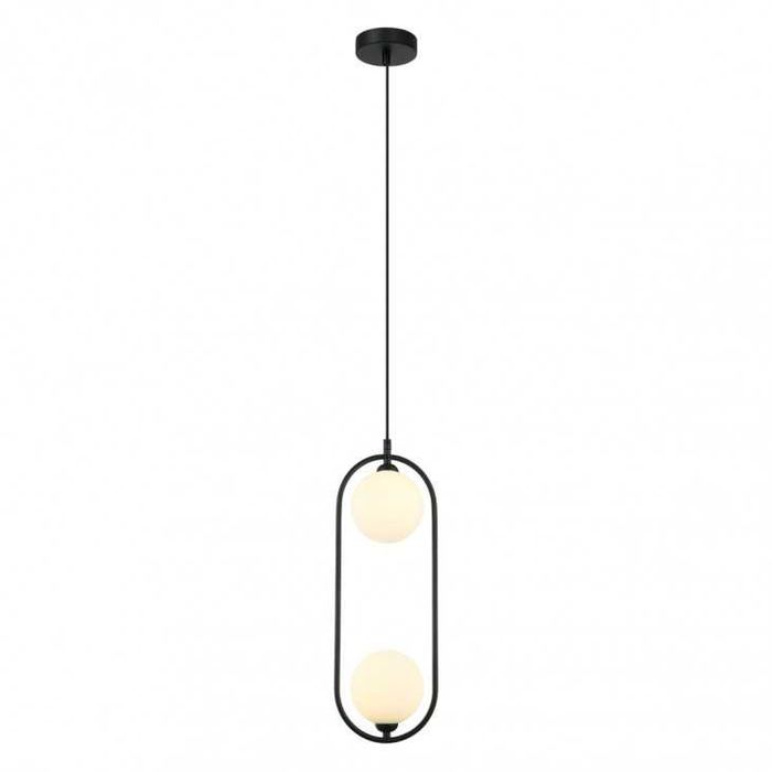 Candeeiro suspenso com 1/ 2 bolas dourado ou preto