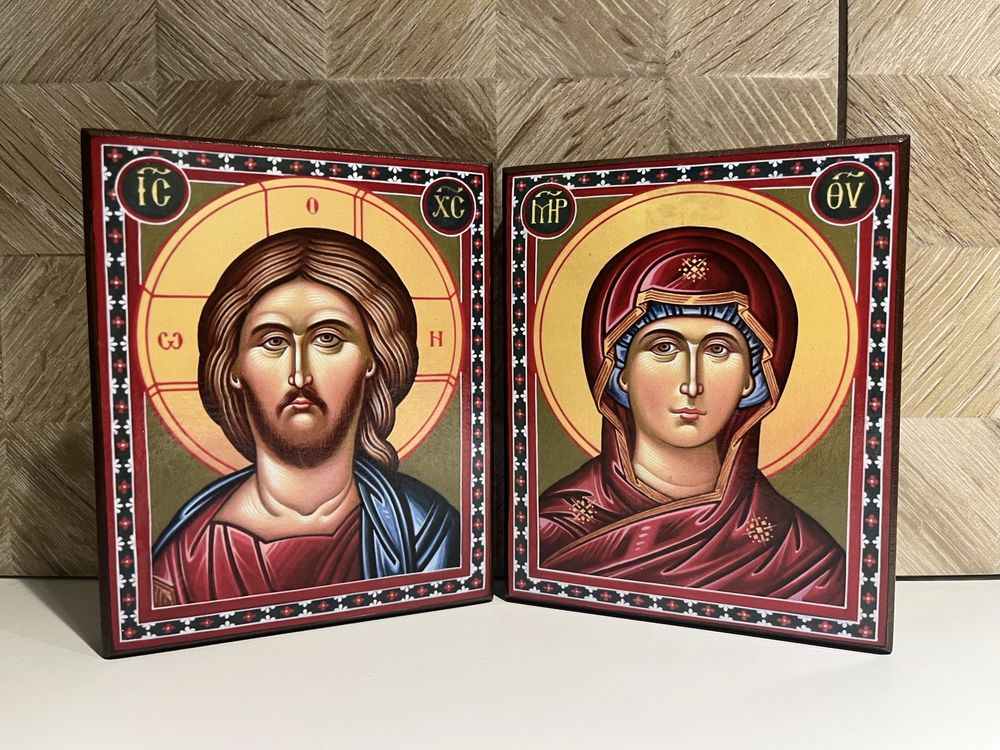 Нові, ікони вінчальна пара Казанська і Спаситель