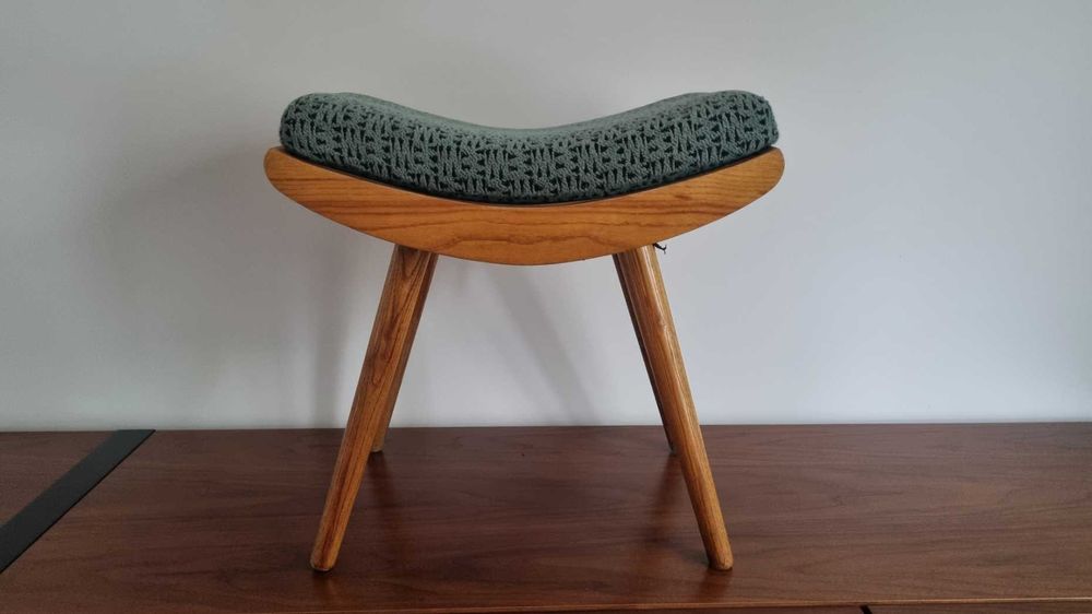 Taboret podnóżek design PRL Lata 60 Czechosłowacja Vintage Retro