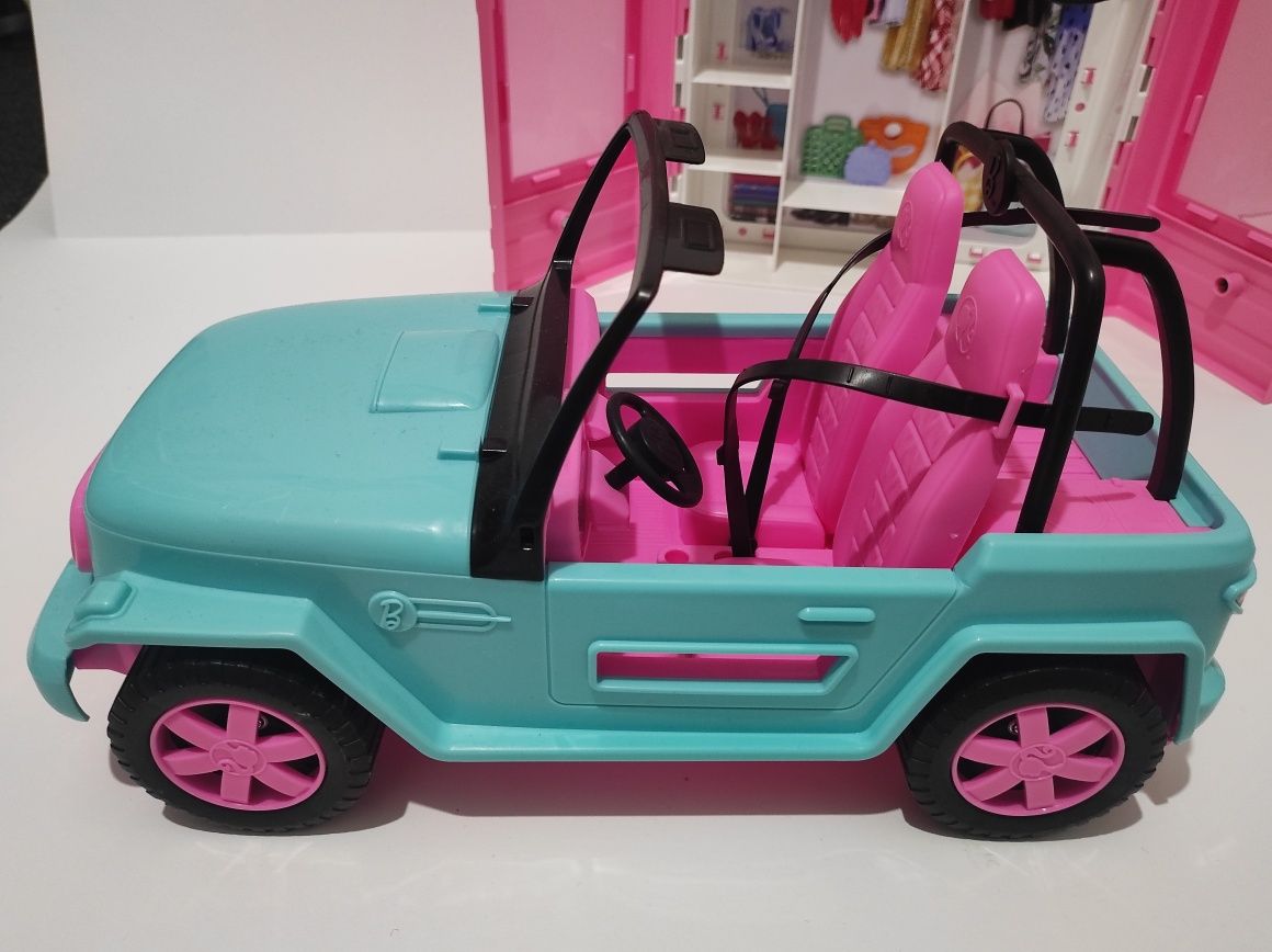 Szafa Barbie + auto plażowe Barbie
