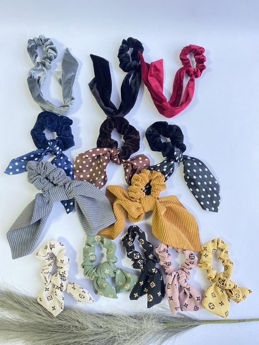 Резинка твилли, платком тканевая кожа Луи  бант