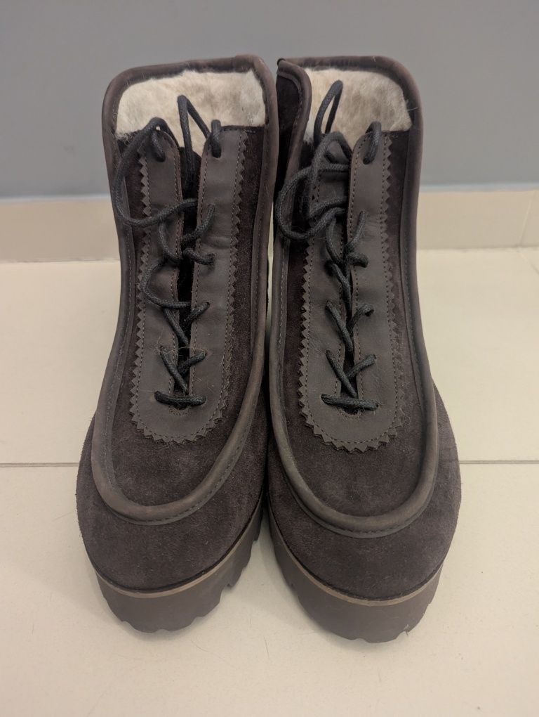 Buty Balagan Junko botki czekoladowy brąz welur