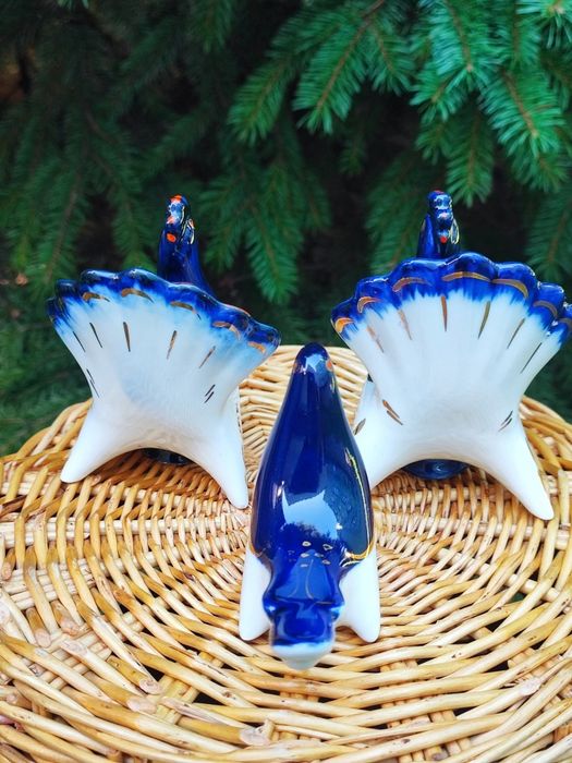 Porcelana LFZ ( ЛФЗ) ZSRR solniczki Indyk, kura