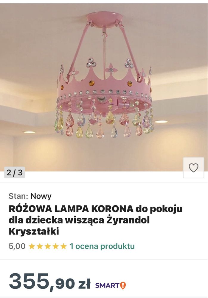 Lampa wisząca korona