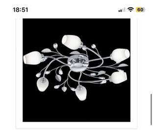 Prawie nowa lampa żyrandol glamour Eglo diamenciki i kwiatki