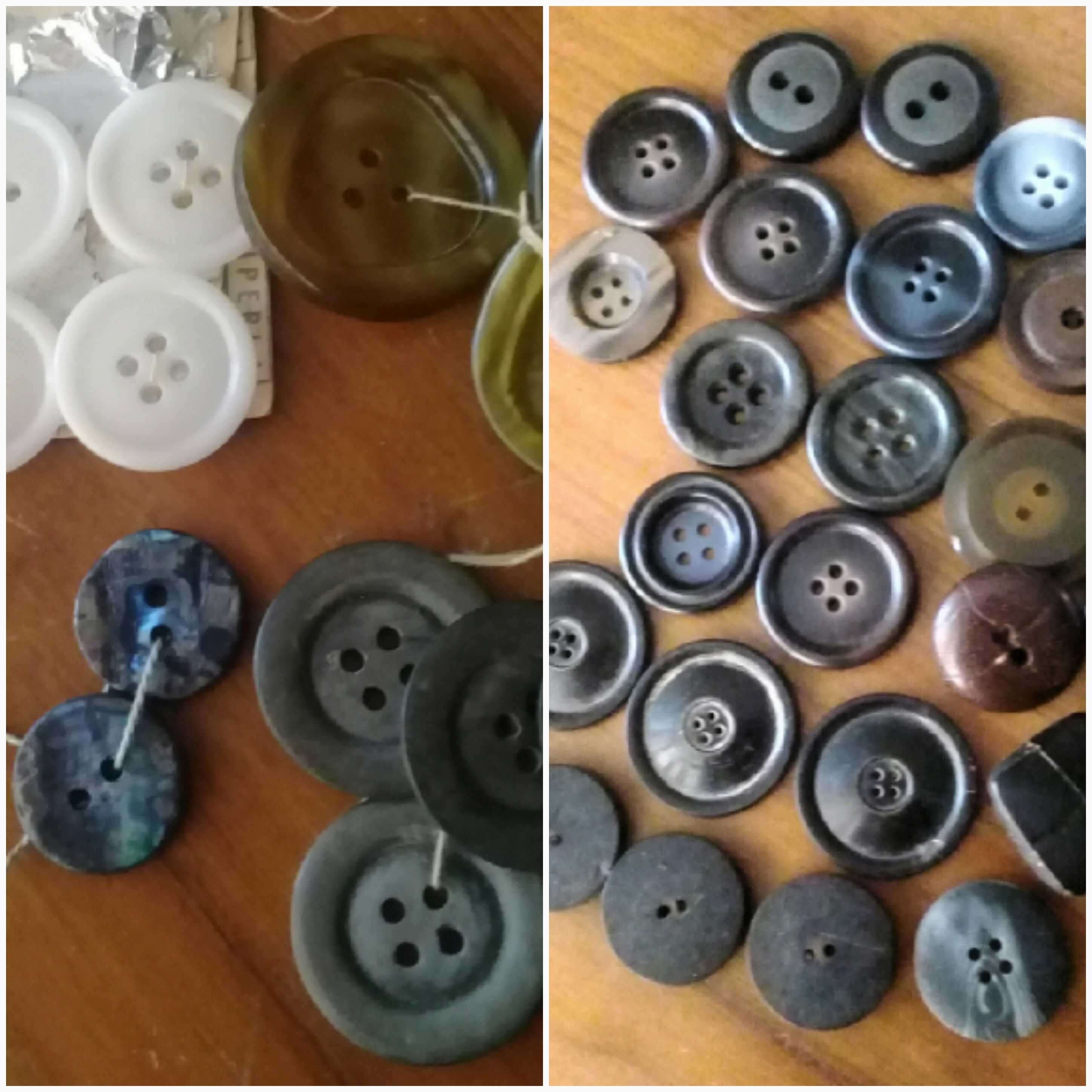 Botões de varios tamanhos a partir de 5 cêntimos