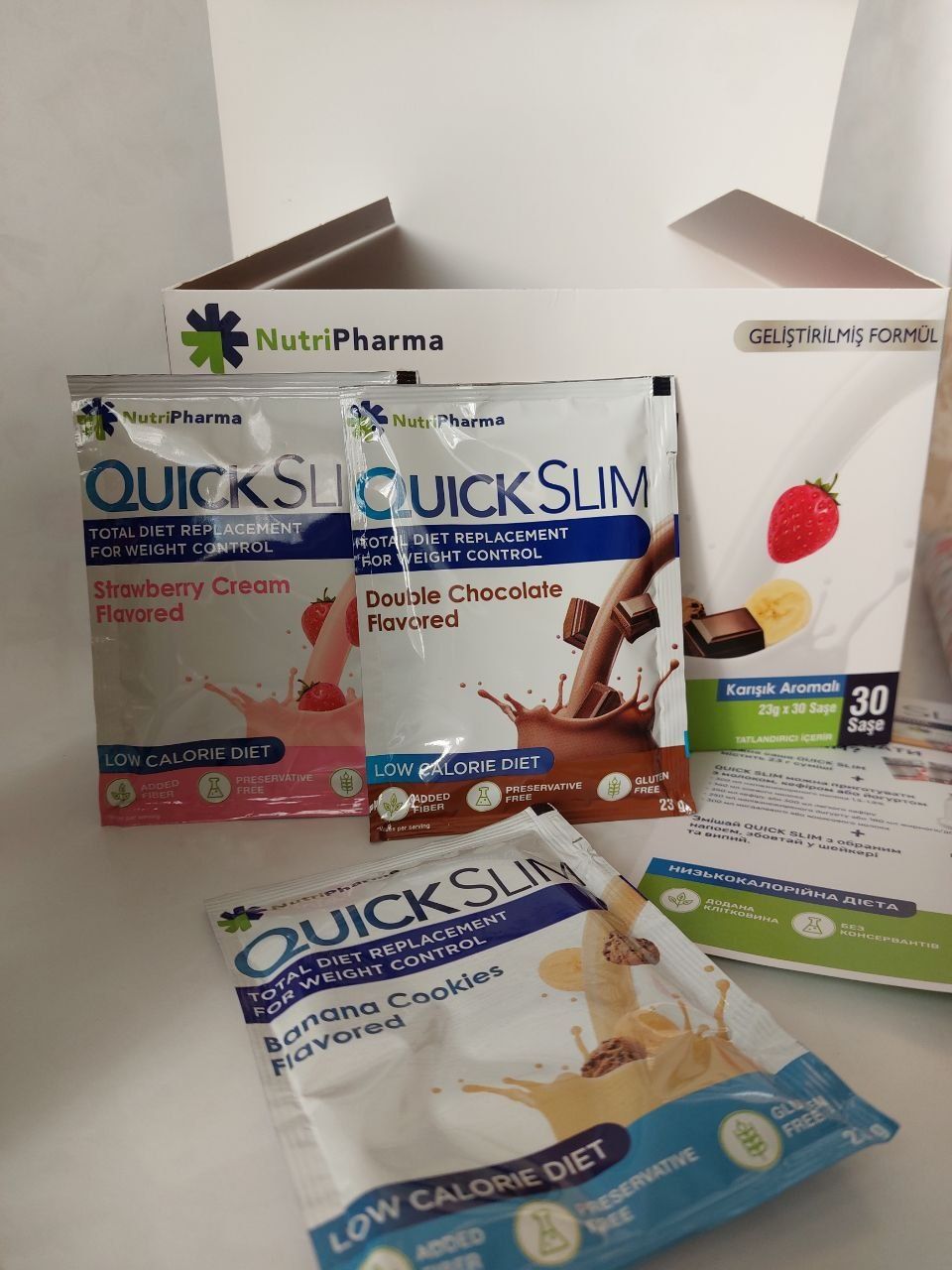 Коктейль(Харчова добавка) Quick Slim для схуднення 30 саше по 23г