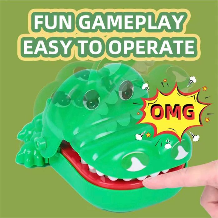 НОВАЯ Детская игра Зубы крокодила кусания пальцев для проверки реакции