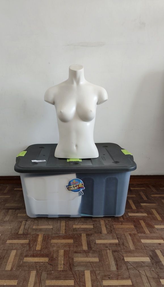 Busto de senhora em plástico