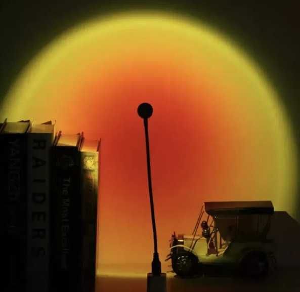 Проэкционная лампа заката Sunset светильник проэкцией для фото TikTok