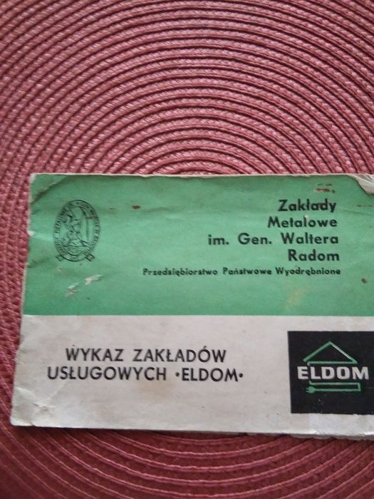 Wykaz zakładów usługowych ELDOM, 1967 r.