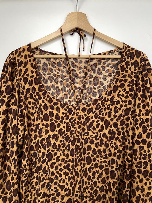 Bluzka w panterkę z długim rękawem nowa 100% wiskoza Mango XL /42