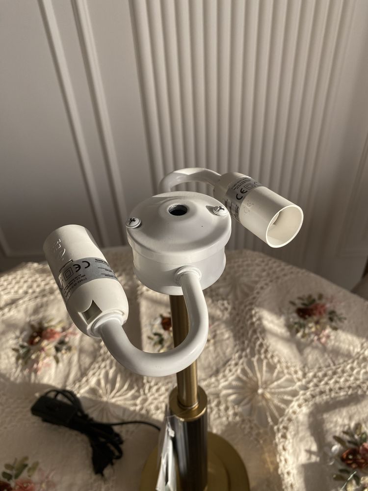Lampa złota, glamour, dwie zarówki, Home&You