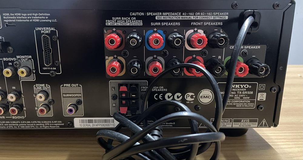 ONKYO® av reciver model no. tx-SR508