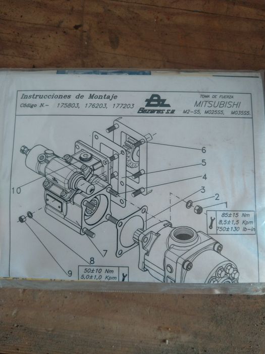Tomada de força Mitsubishi canter