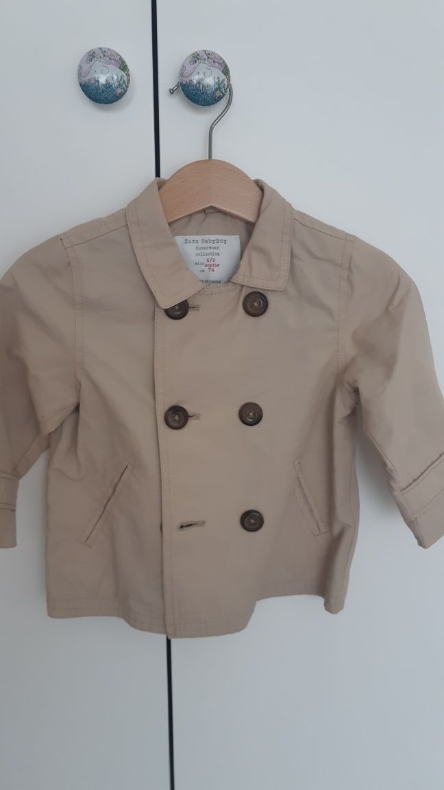 Gabardine/parka bebé Zara tamanho 6-9 meses