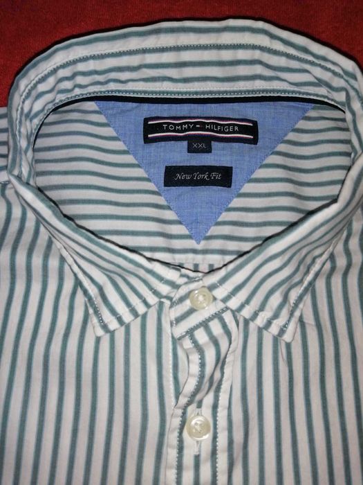 TOMMY HILFIGER Koszula Męska XXL Długi rękaw Jak Nowa Oryginalna