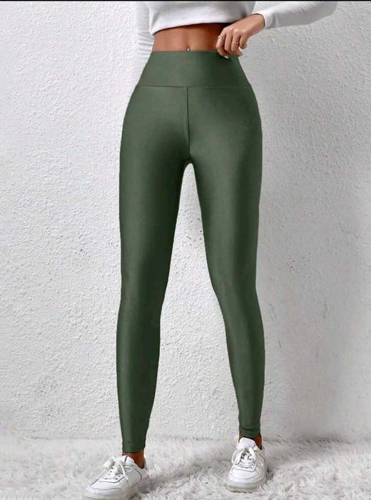 Nowe, ciemnozielone legginsy Shein rozmiar 40