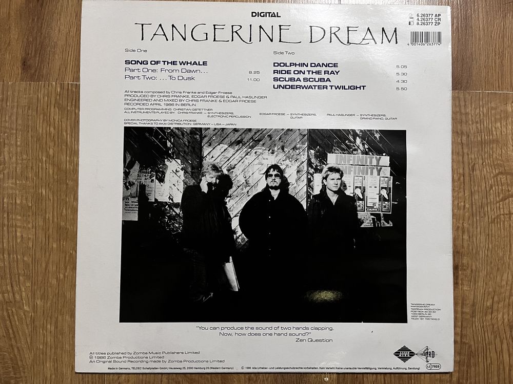 Płyty winylowe Tangerine Dream Underwater Sunlight, 1 Press.