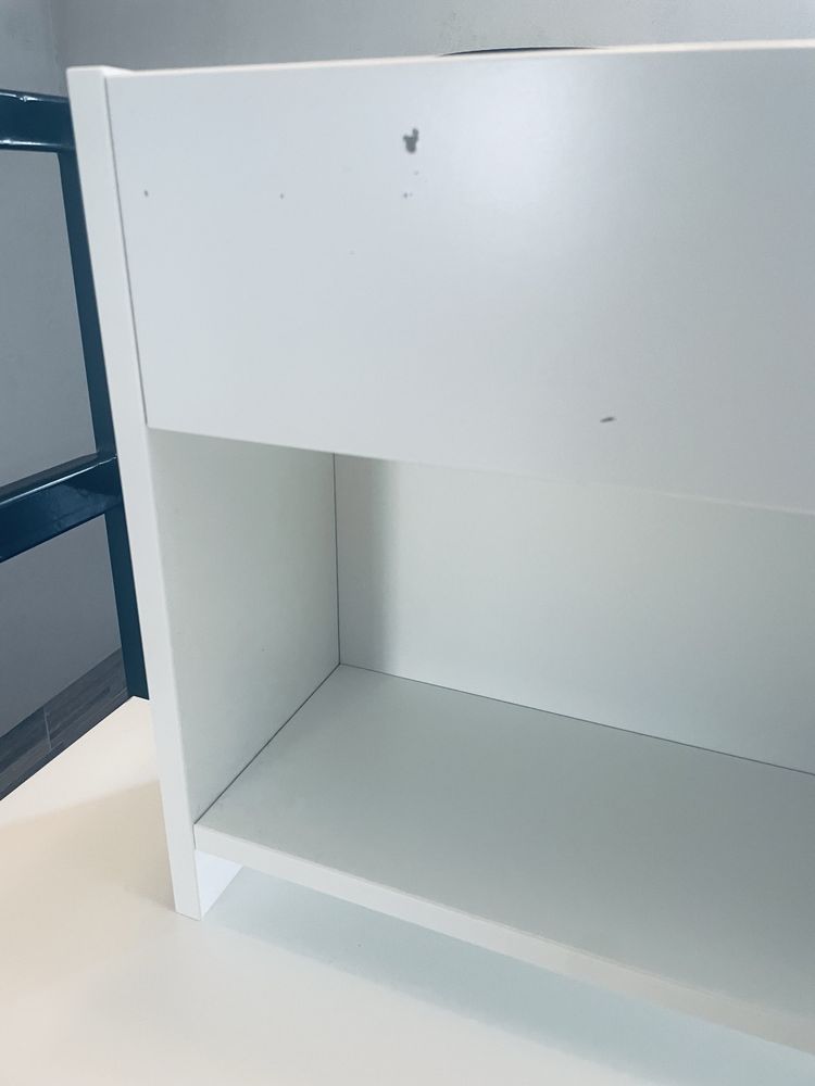 Zestaw biurko regulowane Phal Ikea, nadstawka, krzesło regulowane