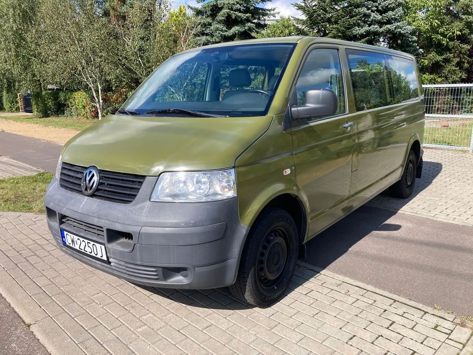 Volkswagen Transporter Z wojska, 4MOTION, długi, 2,5 TDI, 190 tys km potwierdzone, F-ra VAT