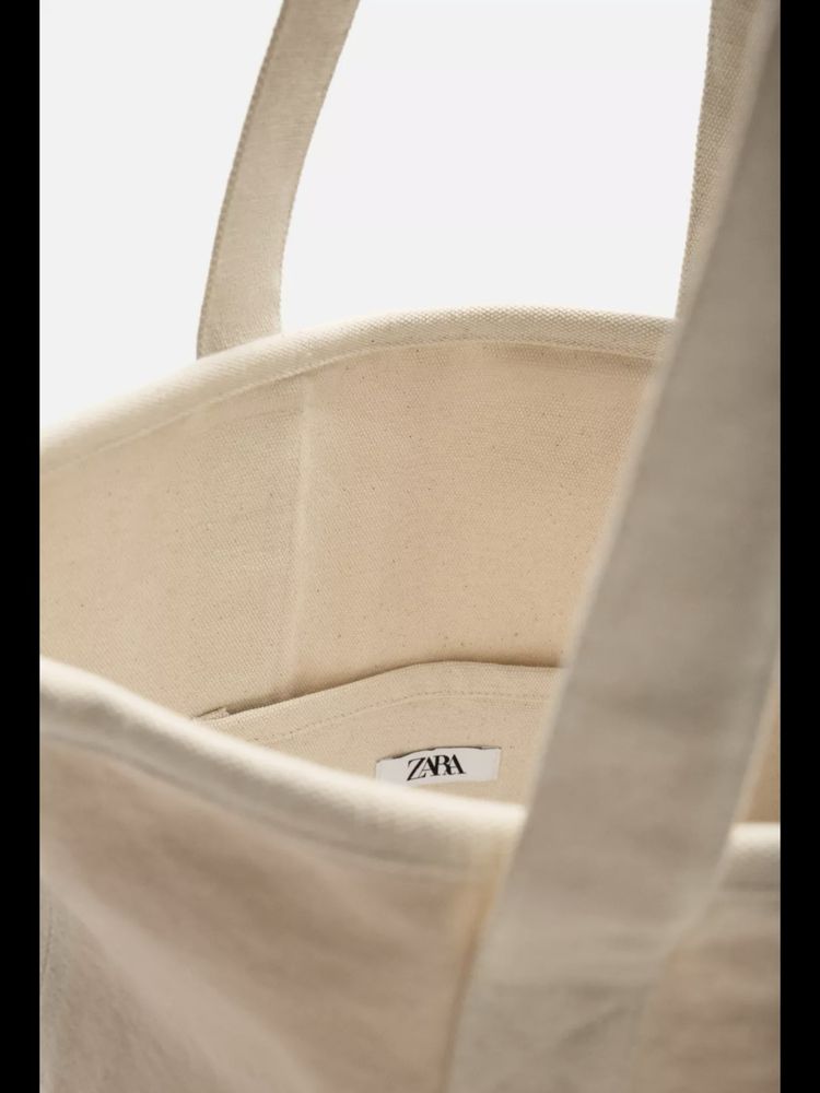 Mala Tote Bag De Tecido Zara NOVO