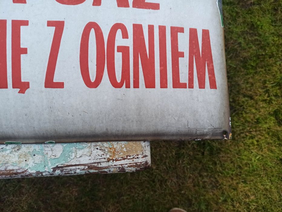 Stara emaliowana tablica PRL