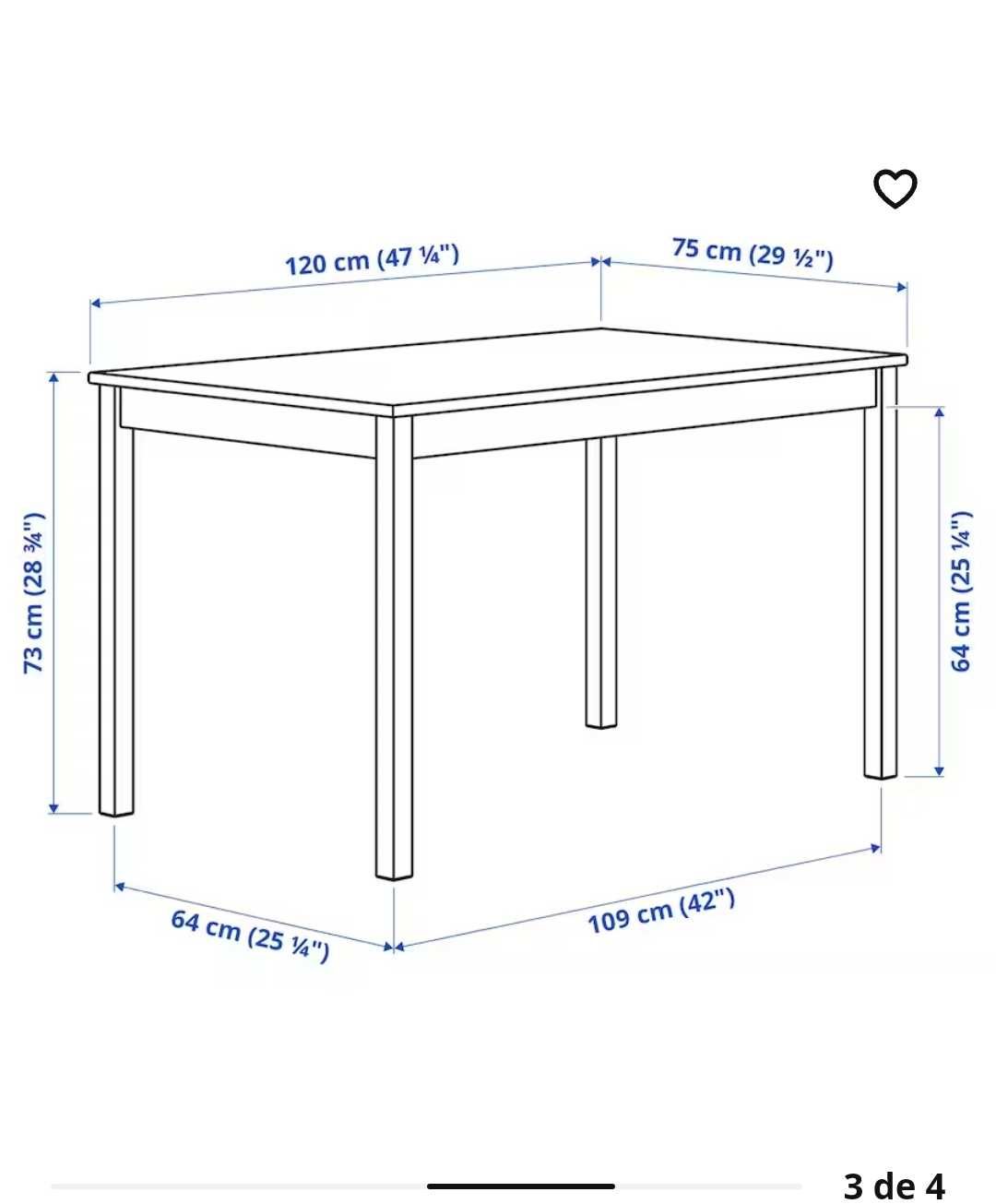 Mesa pinho INGO IKEA 120x75