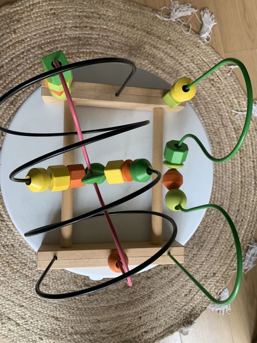 Labirinto ábaco formas madeira