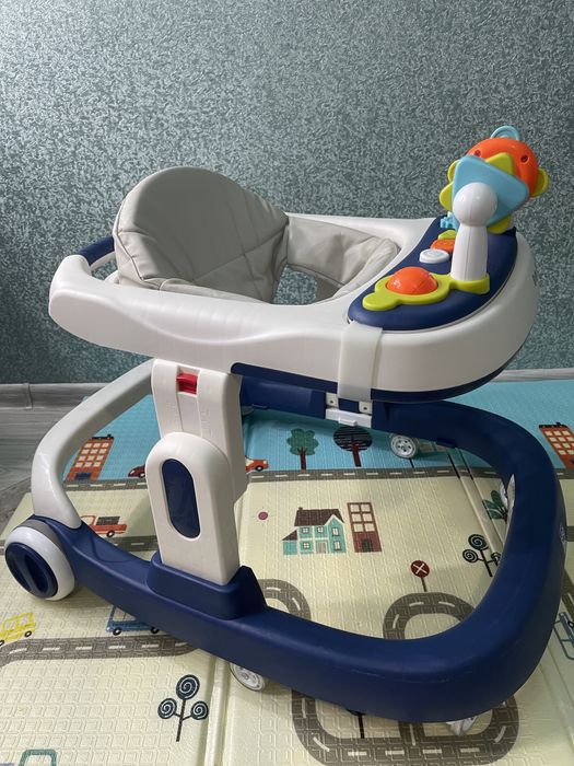 Дитячі ходунки Baby Walker Bambi  Біло-синій