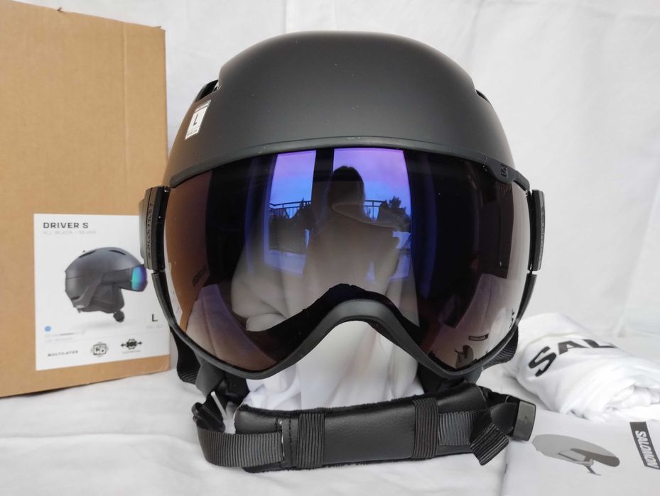 Kask narciarski Salomon Driver S All Black Silver L 59-62cm