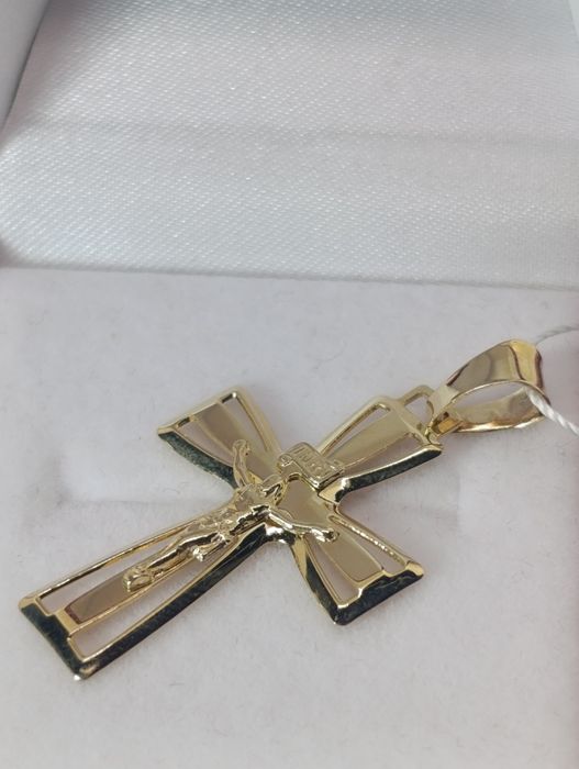 Złoty krzyżyk złoto próby 585° 14k