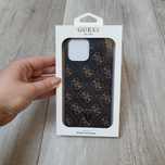 Etui case Guess iPhone 13 Pro Max brąz złoto czarne logo