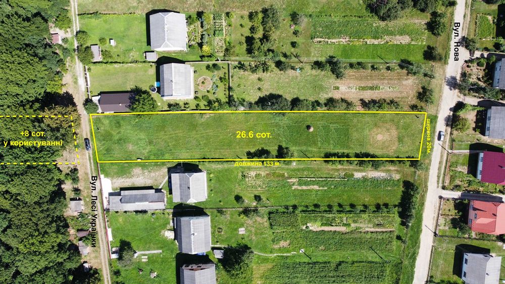 Земельна ділянка для будівництва неподалік Карпат та Стрия (26.6сот.)