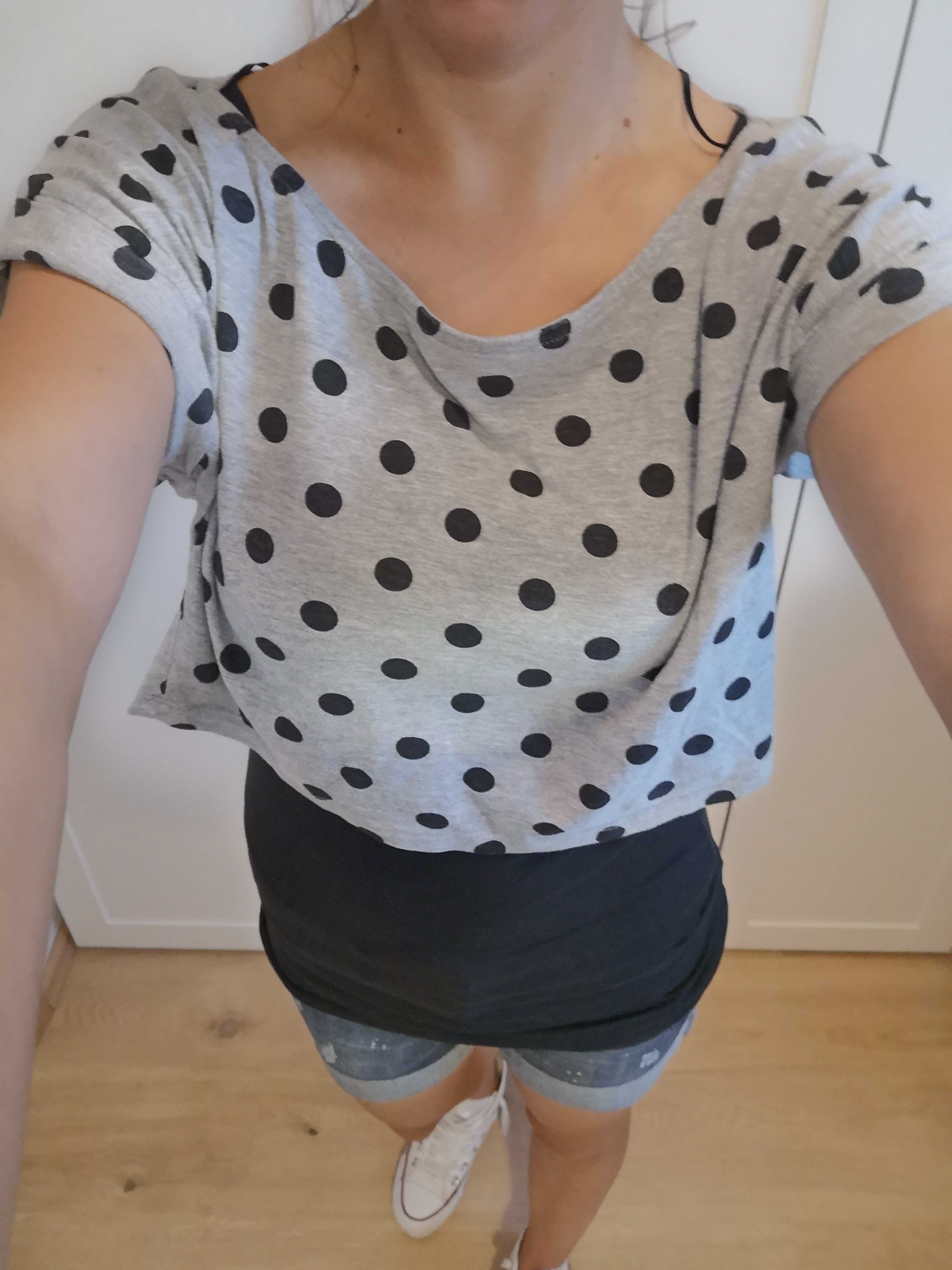 Bershka bluzka z topem w grochy r. 36/S