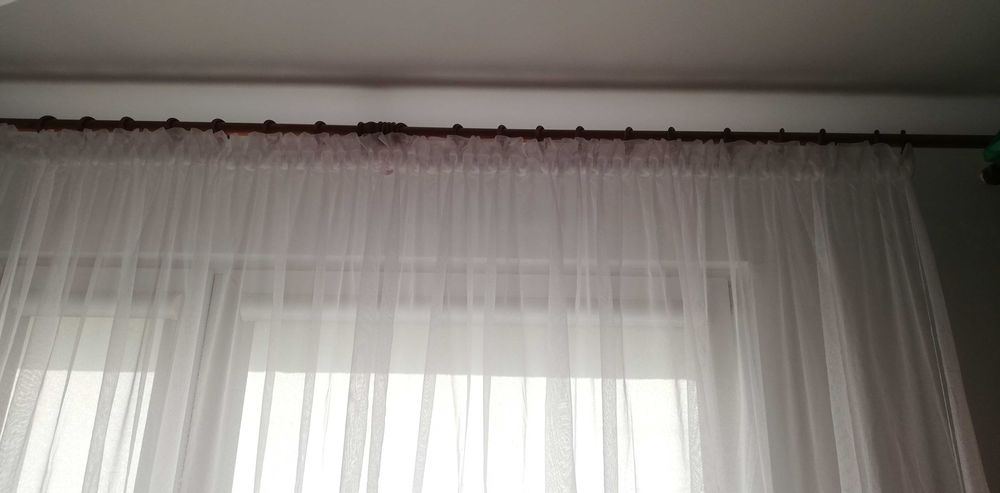 Firana Biała Łuk NOWA wys 149/119 cm szer 220/460 cm delikatna wysyłka