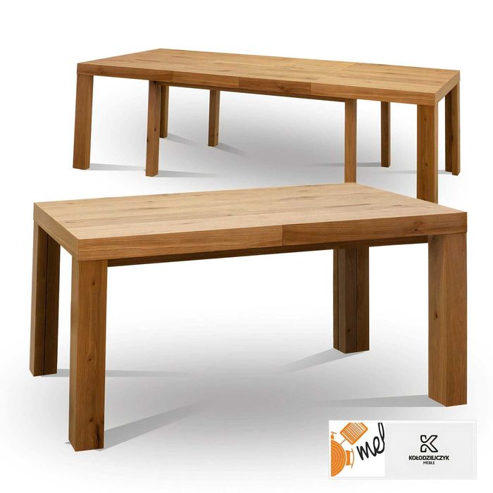 Duży drewniany stół S26 Navara rozkładany 8 nóg 160/90 DO 410CM