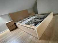 Łóżko IKEA MALM 160x200 z szufladami, szafki, stoliki nocne