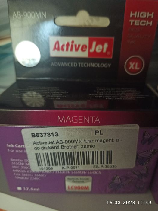 ActiveJet tusz do drukarki zamiennik brother black magenta