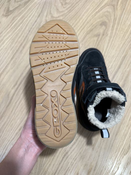 Зимові шкіряні черевики Geox водонепроникні для хлопчика 34 р( 22 см)