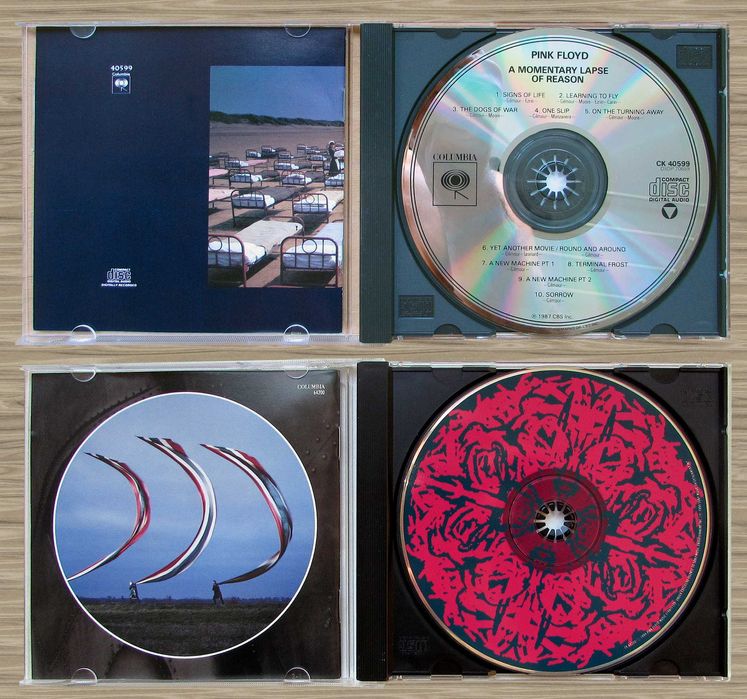 CD Pink Floyd 71, 73, 75, 77, 79, 82, 87, 94, 88, 95 / Gilmour 78, 84