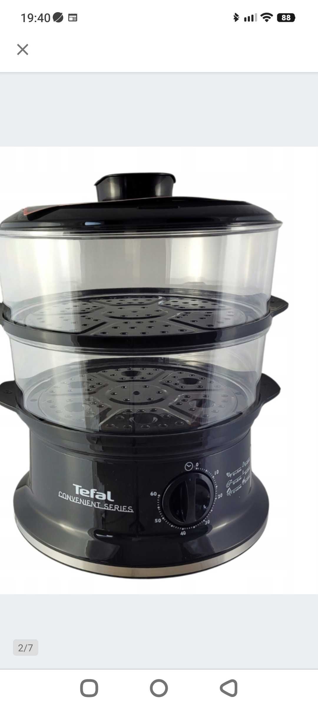 Parowar Tefal Convenient 6 litrów czarny 900 W